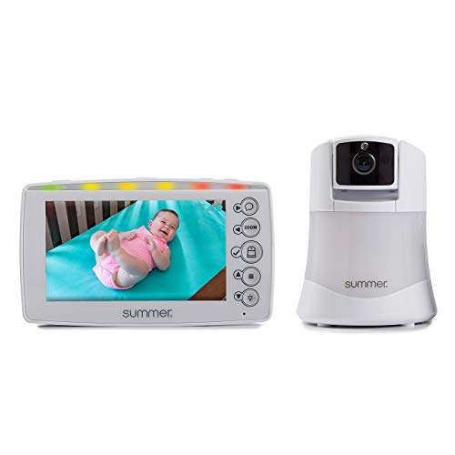 Summer Video Baby Monitor with 5-inch Digital Color Screen and Remote Steering Camera - Baby Video Monitor with Remote Digital Zoom (Renewed)