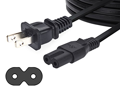 AmazonBasics Replacement Power Cable for PS4 Slim and Xbox One S / X - 6 Foot Cord, Black