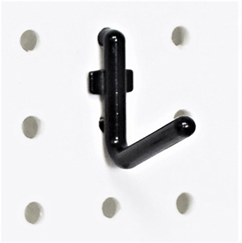 WallPeg Locking Pegboard Hooks - 100 pk. Flex-Lock L Style for Peg Board Tool Organizer