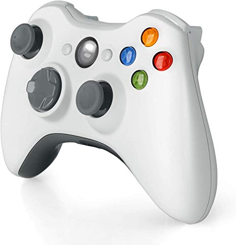 Wireless Controller for Xbox 360, 2.4GHZ Gamepad Joystick Controller Remote for Xbox 360 S Console & PC Windows 7,8,10 (White)