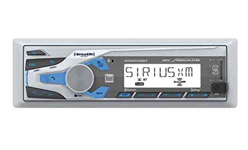 Dual Electronics WMSX42BT Marine Stereo LCD Single DIN with Built-in Bluetooth, SiriusXM SXV300 Tuner, USB Port and $70 Online/Mail-in Rebate