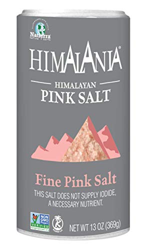 NATIERRA Himalania Himalayan Fine Pink Salt Shaker | Unrefined & Non-GMO | 13 Ounce