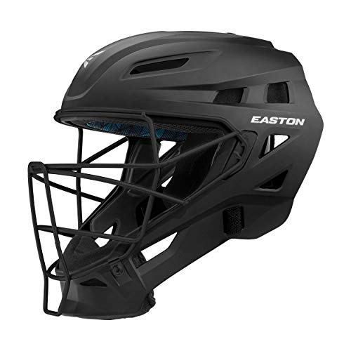 EASTON ELITE X Catcher's Helmet | Small | Matte Black | Baseball Softball | 2020 | High Impact Absorption Foam | Moisture Wicking BIODRI liner | High Impact Resistant ABS Shell | Ergonomic Chin Cup