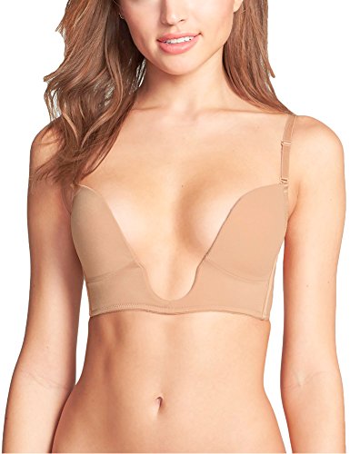 ToBeInStyle Women's Deep Plunge Convertible V Bra - Beige - 36B