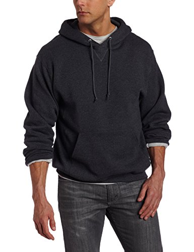 Russell Athletic Men's Dri Power Pullover Fleece Hoodie, Black Heather, X-Large