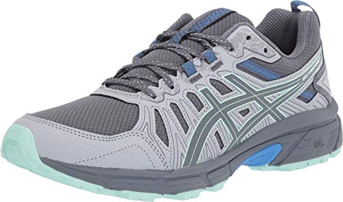 ASICS Women's Gel-Venture 7 Trail Running Shoes, 8.5M, Sheet Rock/ICE Mint