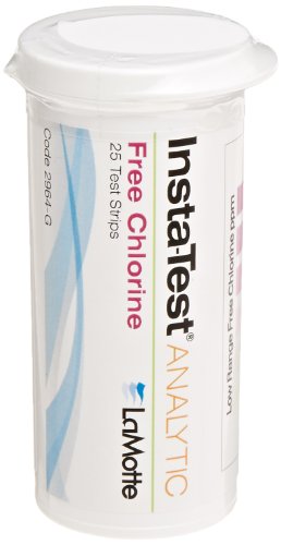 LaMotte Insta-Test 2964-G Chlorine Free Single Factor Test Strip, Low Range, 0-10ppm Range (Pack of 25)