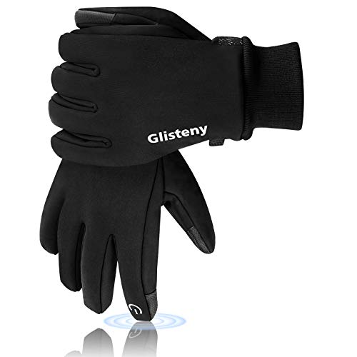 Glisteny Winter Gloves Men Women Touchscreen Waterproof Glove Cold Weather Warm Gloves Workout Gloves Running Cycling Training L