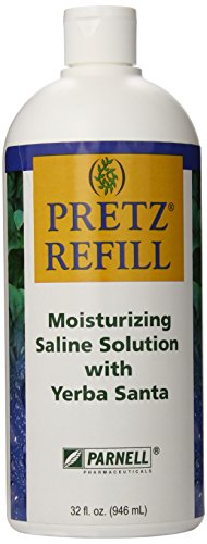 Pretz Refill Moisturizing Saline Solution with Yerba Santa, 32 Fluid Ounce
