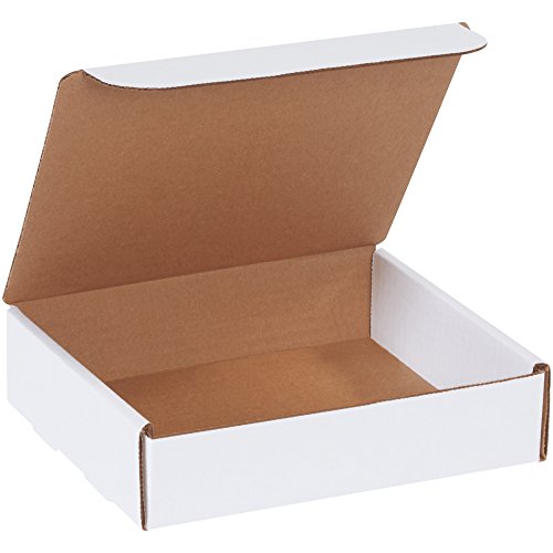 BOX USA BML872 Literature Mailers, 8' x 7' x 2', White (Pack of 50)