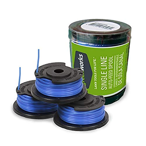 Greenworks Replacement Spools for Greenworks Cordless Trimmers (3 pack), Model Number 29252