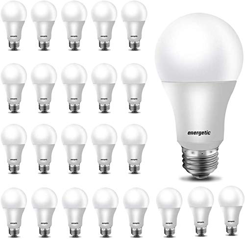 24 Pack A19 LED Light Bulb, 60 Watt Equivalent, Daylight 5000K, E26 Medium Base, Non-Dimmable LED Light Bulb, UL Listed