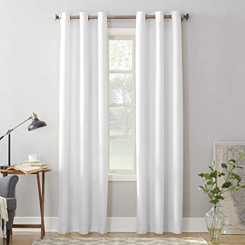 No. 918 Montego Casual Textured Grommet Curtain Panel, 48' x 84', White