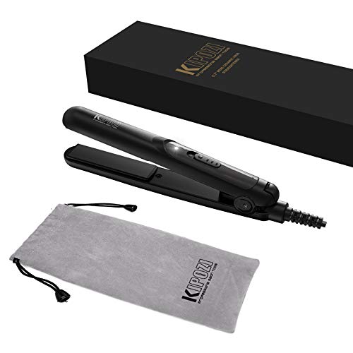 KIPOZI Mini Straightener, Small Flat Irons for Short Hair, 0.7 Inch Mini Travel Hair Straightener for Bangs