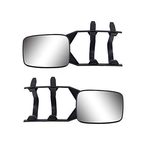 Clip On Towing Mirror Extensions Adjustable Extendable Camper Mirrors 360 Degree Rotation (2pcs)