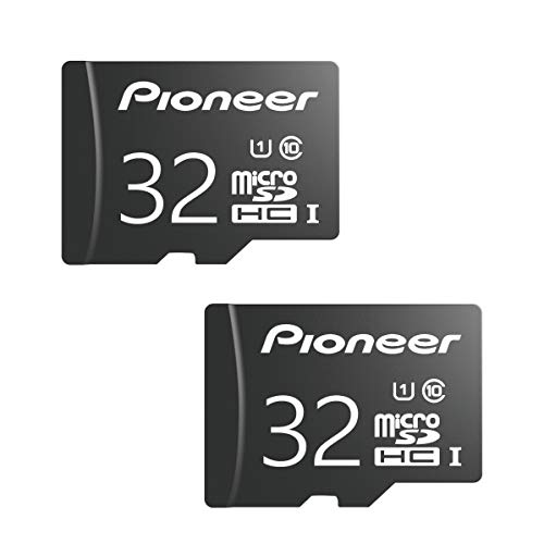 Pioneer 32GB microSD Classic with Adapter - C10, U1, Full HD Memory Card (2 Pack)