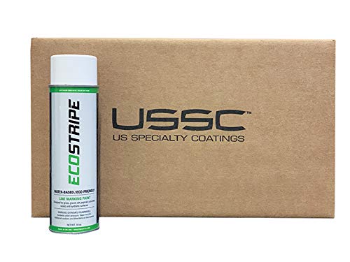 EcoStripe White (2 Pack Case) 24 Cans. Athletic Field Marking Paint. The Brightest, Whitest Most Durable Water-Based Marking Paint Available!