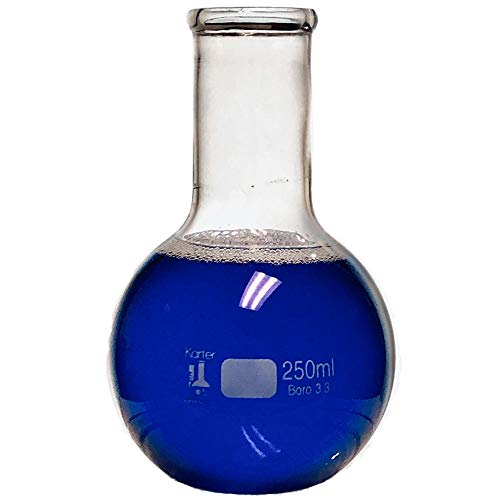 250ml Boiling Flask, 3.3 Boro. Glass, Flat Bottom, Karter Scientific 250A4 (Single)