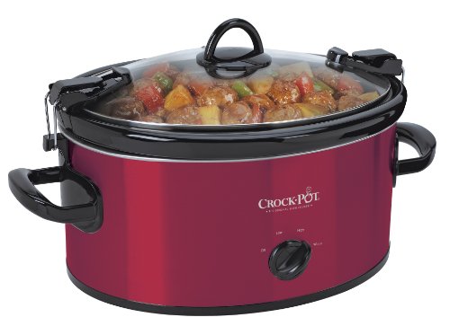 Crock-Pot 6-Quart Cook & Carry Oval Manual Portable Slow Cooker, Red - SCCPVL600-R