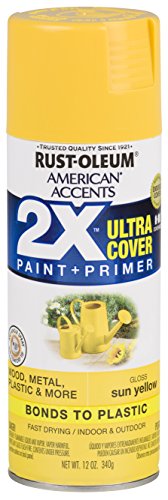 Rust-Oleum 327880 American Accents Spray Paint, Gloss Sun Yellow,12 oz
