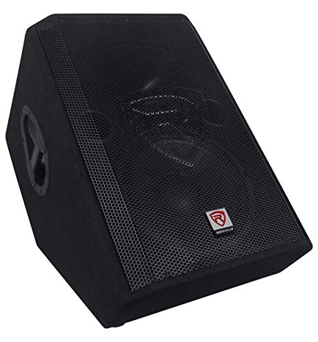 Rockville 1000 Watt 2-Way Powered Active Stage Floor Monitor Speaker, black, 12 inch (RSM12A)