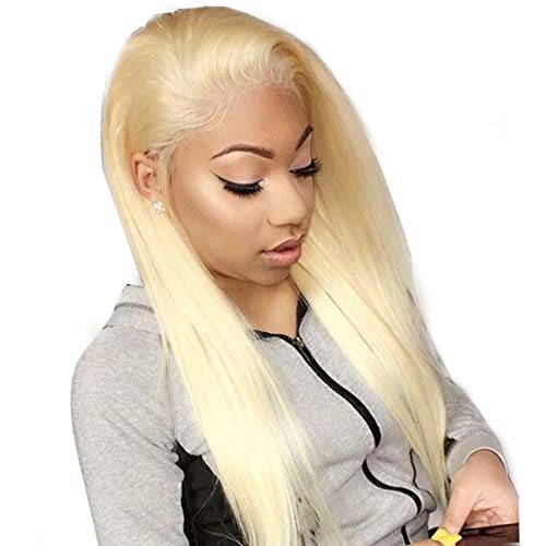 Beauhair 613 Blonde Straight Human Hair Wigs For Women With Baby Hair Lace Front Wigs Brazilian Virgin Human Hair Glueless Lace Wig(13×4 Lace Wig 18inch)