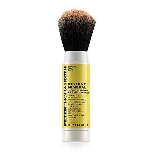 Instant Mineral Broad Spectrum SPF 45 Sunscreen, Brush-On Sunscreen Powder for On-the-Go UVA/UVB Protection