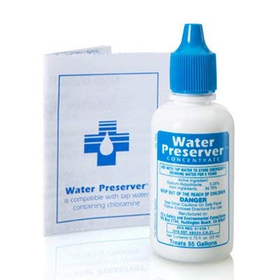 55 Gallon Water Preserver Concentrate (5 years) Water Treatment Drops - Water Treatment For Drinking Water - Mayday Emergency Drinking Water - Defiance Fuel Water - Earthquake Water, Emergency Storage