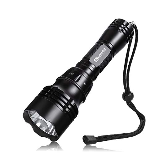 Genwiss Dive Light, Diving Flashlight Underwater Lights Scuba Diving Flashlight, 1000 Lumens Underwater 80M Flashlight for Diving Activities, Torch Light with Rechargeable Battery and USB Charge