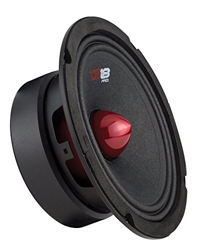 DS18 PRO-GM8B Loudspeaker - 8', Midrange, Red Aluminum Bullet, 580W Max, 190W RMS, 8 Ohms - Premium Quality Audio Door Speakers for Car or Truck Stereo Sound System (1 Speaker)