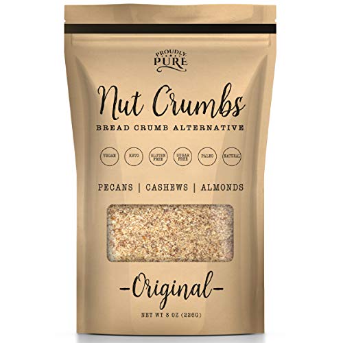 Proudly Pure Original Nut Bread Crumbs Alternative - Vegan, Kosher, Keto, Paleo, Gluten and Sugar Free, Natural Low Carb - Perfect All Purpose Mix for Meals, Desserts and Baking Single Pack 8 Oz