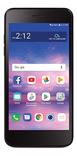 Tracfone Carrier-Locked LG Rebel 4 4G LTE Prepaid Smartphone - Black - 16GB - Sim Card Included - CDMA, standart