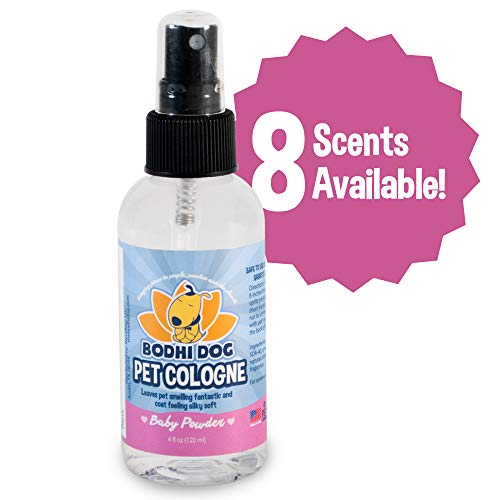 Natural Pet Cologne | Cat & Dog Deodorant and Scented Perfume Body Spray | Clean and Fresh Scent | Natural Deodorizing & Conditioning Qualities | Made in USA - 1 Bottle 4oz (120ml) (Baby Powder)