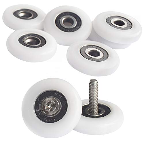 Shower Pulleys Shower Rollers Shower Door Runners Shower Door Roller Shower Runners Shower Cubicle Wheels not Rust 8pcs with Screws (25mm)