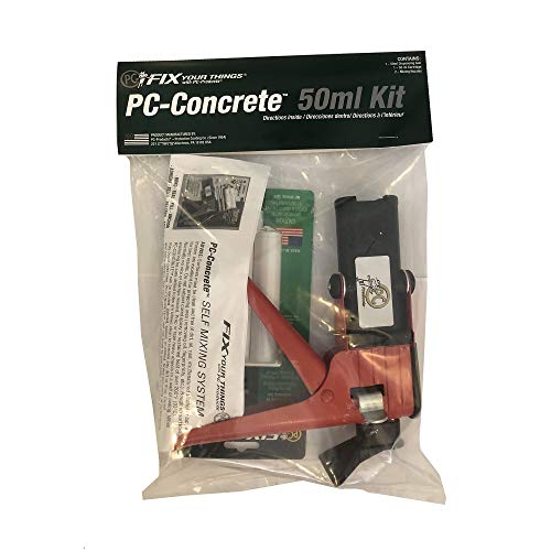 PC Products PC-Concrete Epoxy Adhesive Paste Kit, 50ml Cartridge and PPM-50 Dispensing Gun, 70529, Gray