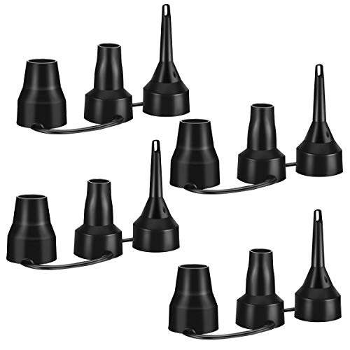 4 Pack Replacement Nozzles Pump Nozzles Head Air Pump Accessory 3 Sizes Plastic Nozzle for Partial Air Bed