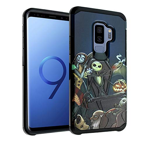 Nightmare Before Christmas Galaxy S9+ Plus Case, IMAGITOUCH 2-Piece Style Armor Case with Flexible Shock Absorption Case Cover for Samsung Galaxy 9+ Plus – Nightmare Before Christmas Hybrid