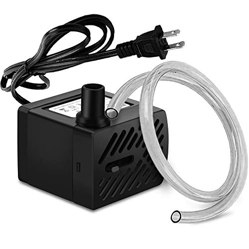 PULACO 50GPH 3W Mini Submersible Water Pump for Aquariums, Fish Tank,Wave Maker Pump, Pond, Fountain, Hydroponics