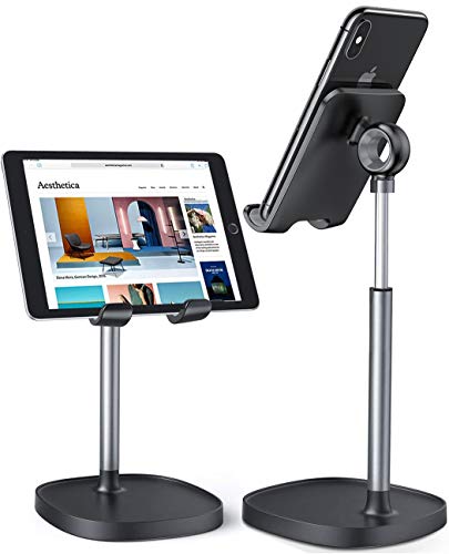 Cell Phone Stand, Angle Height Adjustable LISEN Phone Stand For Desk, Thick Case Friendly Phone Holder Stand For Desk, Compatible with All Mobile Phones,iPhone,Switch,iPad,Tablet(4-10in)