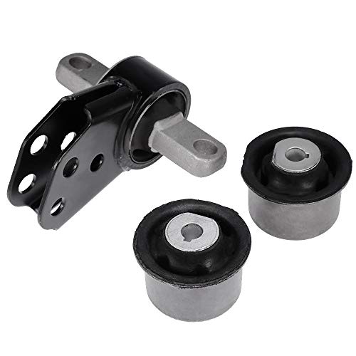 WayJun Front Differential Mount Set (1 Front Axle Mount + 2 Front Axle Bushing) for 2005-2010 Grand Cherokee Commander Replace 52114354AA 52089516AB