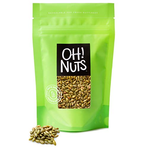 Oh! Nuts Roasted, Salted Pumpkin Seeds | All-Natural Protein Power | Fresh, Healthy Keto Snacks | Resealable 2-Pound Bulk Bag | Shelled and Sprouted Pepitas | Vegan & Gluten-Free Snacking