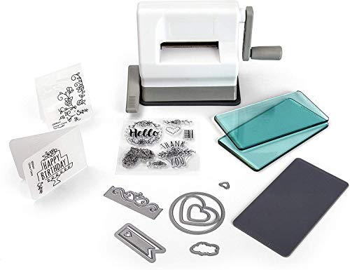 Sizzix Sidekick Starter Kit 661770 Portable Manual Die Cutting & Embossing Machine for Arts & Crafts, Scrapbooking & Cardmaking, 2.5” Opening