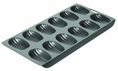 Chicago Metallic Professional 12-Cup Non-Stick Madeleine Pan, 15.75-Inch-by-7.75-Inch, Grey -