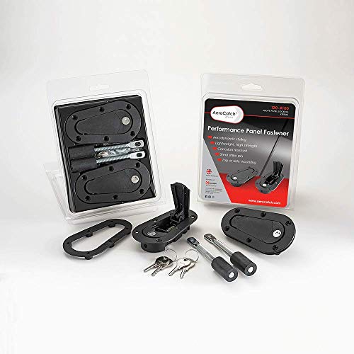 Aerocatch Xtreme Plus Flush Hood Latch and Pin Kit - Black (Above Panel Xtreme Locking, Without Installation Kit)