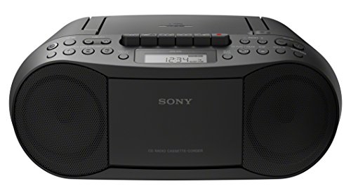 Sony Stereo CD/Cassette Boombox Home Audio Radio, Black (CFDS70BLK)