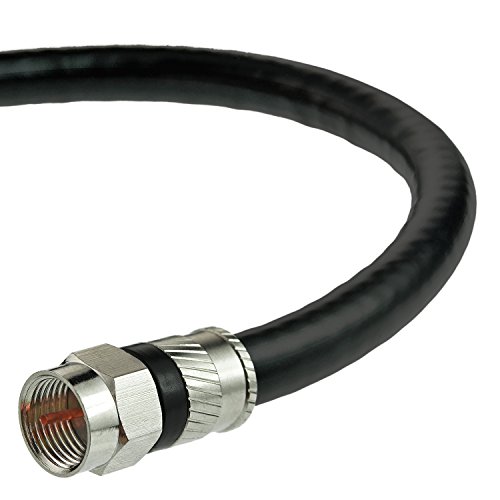 Mediabridge Coaxial Cable (25 Feet) with F-Male Connectors - Ultra Series - Tri-Shielded UL CL2 in-Wall Rated RG6 Digital Audio/Video - Includes Removable EZ Grip Caps (Part# CJ25-6BF-N1)