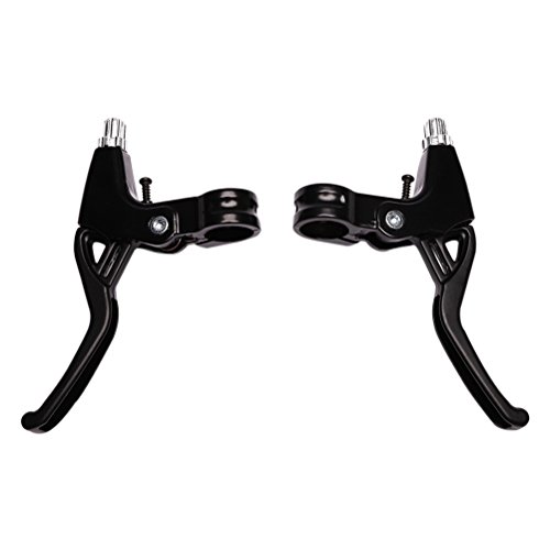 Tebery Universal Full Aluminum Alloy Bicycle Brake Handle for MTB/BMX Road Bike Brake Lever 2.2cm Diameter(A Pair)