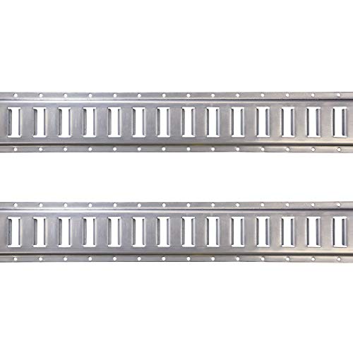 US Cargo Control Horizontal E Track - 8 Foot Length Cargo E Track - Galvanized Finish - 12 Gauge Steel - Easily Secure Cargo in an Enclosed Van Trailer - 2 Pack