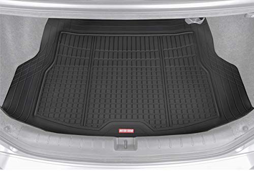 Motor Trend Premium FlexTough All-Protection Cargo Mat Liner – w/Traction Grips & Fresh Design, Heavy Duty Trimmable Trunk Liner for Car Truck SUV, Black (DB220-B2)