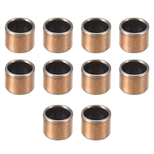 uxcell Sleeve Bearing 8mm Bore x 10mm OD x 8mm Length Plain Bearings Wrapped Oil-Less Bushings Pack of 10